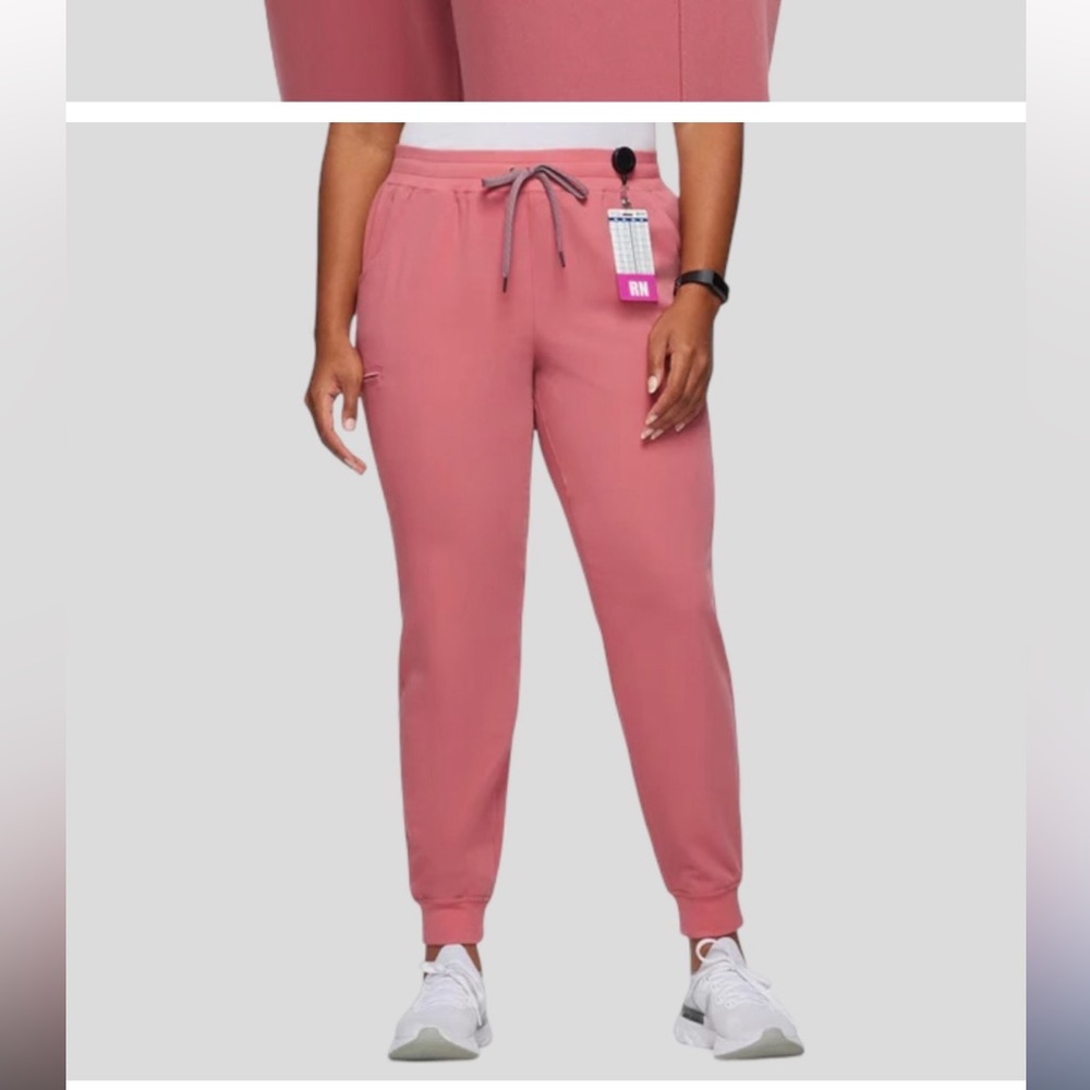 Jaanuu 5-Pocket Scrub Classic Jogger Pant in‎ Dusty Rose Size M